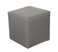 Best for Home | Pouf a Cubo | Poggiapiedi Imbottito in Ecopelle | Pouf Moderno da Divano | Sgabello Salvaspazio per Soggiorno, Cameretta o Ingresso | Struttura Robusta Fino a 300 kg | Pouf Grigio