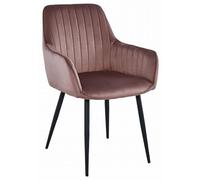 Best For Home Sedia - velluto rosa/gambe nere x 1