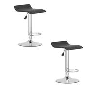 Best For Home Sgabello - ecopelle nera/struttura cromata x 2