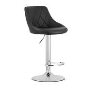 Best For Home Sgabello - nero eco-pelle/base cromata