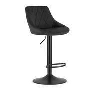 Best For Home Sgabello - velluto nero/base nera