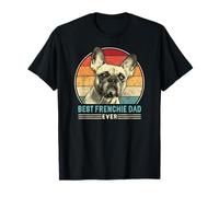 Best Frenchie Dad Ever Retro Vintage 60s 70s Tramonto Maglietta