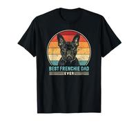 Best Frenchie Dad Ever Retro Vintage 60s 70s Tramonto Maglietta