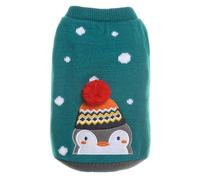 Best Friend - Maglioncino Pinguino per Cani, Perfetto per il Natale. Maglione Caldo per i Cani con Passagamba Elasticizzato e Mezza Manica | Lunghezza dorso 35 cm