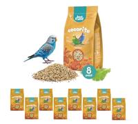 Best Friend Mangime Completo per Cocorite con Semi di Cicoria, Lattuga e Finocchio Mangime per gli uccelli con Ingredienti Naturali, Qualità 100% Made in Italy | Confezione da 8 pacchi