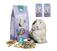 Best Friend Mangime Completo per Conigli Nani con Bacche di Rosa Canina, Pisello Fioccato, Carrube, Uva Sultanina, Confezione da 2 pacchi. Mangime per Roditori con Ingredienti Naturali, Made in Italy