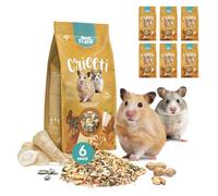 Best Friend Mangime Completo per Criceti con Semi di Zucca, Arachidi, Pastinaca Disidratata. Mangime per Roditori con Ingredienti Naturali, Made in Italy| Confezione da 6 pacchi