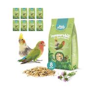 Best Friend Mangime Completo per Inseparabili e Parrocchetti, 8 pacchi | Mangime per gli uccelli con Cardo Mariano. Ingredienti Naturali, Qualità 100% Made in Italy