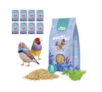 Best Friend Mangime Completo per Uccelli Esotici con Semi di Cicoria, Lattuga e Finocchio Mangime per gli uccelli con Ingredienti Naturali, Qualità 100% Made in Italy | Confezione da 8 pacchi