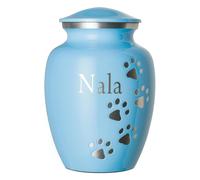Best Friend Services Urn per cani e gatti con incisione laser personalizzata Ottillie Paws Serie Premier Memorial Urns (X-Large Baby Blue con zampe d