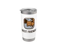 Best Friends - Amico per cani e gatti carini e adorabili Bicchiere termico in acciaio inox doppia parete