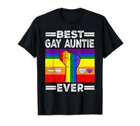 Best Gay Auntie Ever LGBTQ Rainbow Flag LGBT Pride Month Maglietta