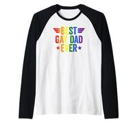 Best Gay Dad Ever Maglia con Maniche Raglan