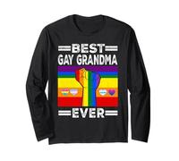 Best Gay Grandma Ever LGBTQ Rainbow Flag LGBT Pride Month Maglia a Manica