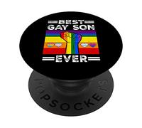 Best Gay Son Ever LGBTQ Rainbow Flag LGBT Pride Month PopSockets PopGrip Adesivo