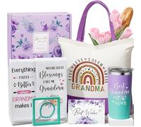 Best Grandma Gifts Regali di Natale per la nonna da nipoti, nipoti, nonna, regali di compleanno per Gigi nonna, regali di nuova nonna con bicchiere in tela tote bag