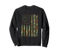Best Hunting Dad Ever Deer USA Flag Felpa