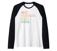 Best Husband Since 2008 17 Years 17th Wedding Anniversary Maglia con Maniche Raglan