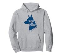 Best in Show Dog Lover Citazione Pet Celebration Felpa con Cappuccio, Unisex per Adulti, Grigio Melange, L