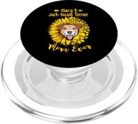 Best Jack Russell Terrier Dog Mom Ever Sunflower Funny Dogs PopSockets PopGrip per MagSafe