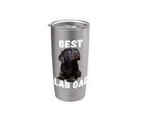 Best Lab Dad Chocolate Lab Dad The Lab Padre Cane Papà Bicchiere termico in acciaio inox doppia parete