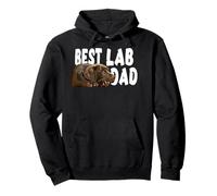Best Lab Dad Chocolate Lab Dad The Lab Padre Cane papà Felpa con Cappuccio