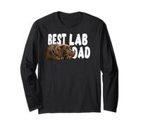 Best Lab Dad Chocolate Lab Dad The Lab Padre Cane papà Maglia a Manica