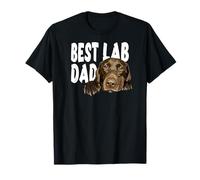 Best Lab Dad Chocolate Labrador Padre Retriever Dad Maglietta