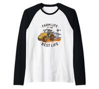 Best Life Farm Living Better Country Tractor Aratura Campi Maglia con Maniche Raglan