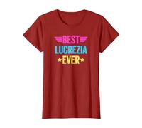 Best Lucrezia Ever Maglietta, Donna, Mirtillo Rosso, L