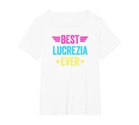 Best Lucrezia Ever Maglietta, Donna Plus-Size, Bianco, 1X