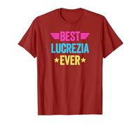 Best Lucrezia Ever Maglietta, Uomo, Mirtillo Rosso, L