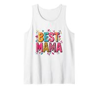 Best Mama Leopard Cheetah Print Hearts Fun Canotta