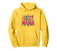 Best Mama Leopard Cheetah Print Hearts Fun Felpa con Cappuccio