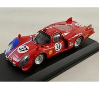 MODELLINO AUTO STATICO BEST ALFA ROMEO 33.2 LE MANS 1968 PILETTE SCALA 1/43