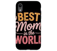 Best Mom In The World Tipografia Cuori Retrò Mamma Custodia per iPhone XR