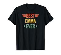 Best Name Ever Maglietta Emma Unisex Giovani Nero Canotta Tinta Unita S