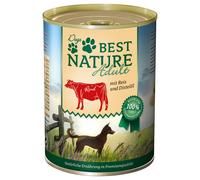 Best Nature Dog Adult 6 x 400 g Umido per cani - Manzo, riso e olio di cartamo