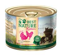 Best Nature Kitten 12 x 200 g Umido per gatto - Cuori di pollo e riso