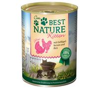 Best Nature Kitten 12 x 400 g Umido per gatto - Cuori di pollo e riso