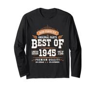 Best of 1945 Birthday Limited Edition Men Born in 1945 Maglia a Manica