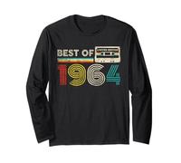 Best Of 1964 Classic Birthday 1964 Cassette Tape Vintage Maglia a Manica