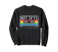 Best of 93s 93s 93s Anni 93s Anni 93s Anni 93s Party retrò Cassette Felpa
