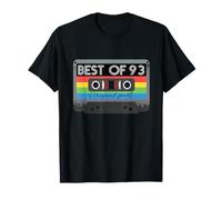 Best of 93s 93s 93s Anni 93s Anni 93s Anni 93s Party retrò Cassette Maglietta