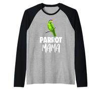 Best Parrot Mama Tee Shirt da donna Funny Pet Lovers Gifts Maglia con Maniche Raglan