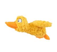 Best Pet Supplies Ducky Doodle - Giocattolo di peluche croccante e cigolante per cuccioli o cani di piccola e media razza anatra Ducky Doodle, dorato, grande