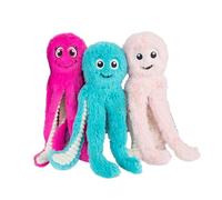 Best Pet Supplies OctoMutant - Giocattolo di peluche increspato per cani, per giochi interattivi, cuccioli e anziani al coperto, imbottitura morbida per la testa, carino e coccoloso, confezione