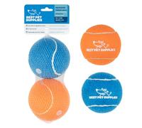 Best Pet Supplies Pallina da tennis per cani, robusto giocattolo interattivo da lanciare e prendere, per l'esercizio fisico e l'addestramento - Confezione da 2, L