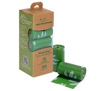 Best Pet Supplies Sacchetti per cacca per cani, 50% contenuto riciclato post-consumo, sacchetti per rifiuti di cani su rotoli, adatti a tutti i sacchetti per cacca per guinzagli, 150 pezzi, verde,