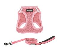 Best Pet Supplies Voyager - Pettorina in rete per tutte le condizioni atmosferiche e guinzaglio riflettente per cani da 1,5 m, con manico in neoprene, per cuccioli di taglia piccola, media e grande,